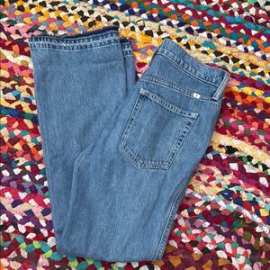 Aritzia Sunday Best High Rise Frayed Hem Denim Jeans